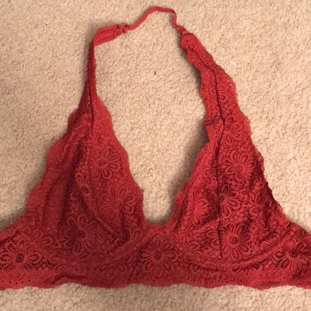 rusty orange halter bralette